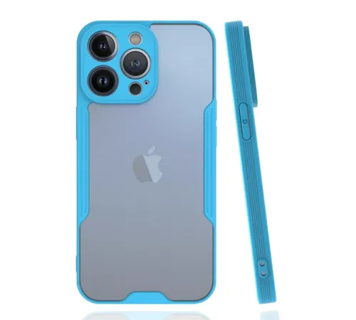Apple iPhone 14 Pro Kılıf Platin Silikon - Mavi