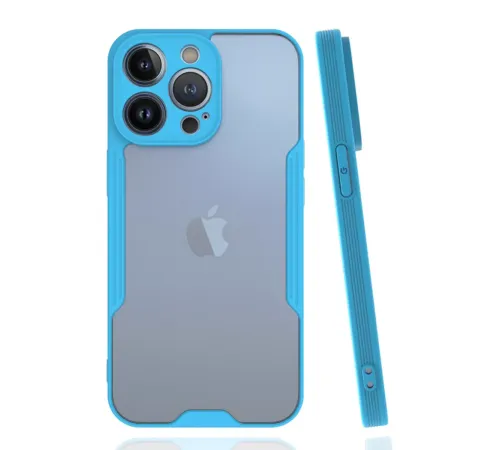 Apple iPhone 14 Pro Kılıf Platin Silikon - Mavi