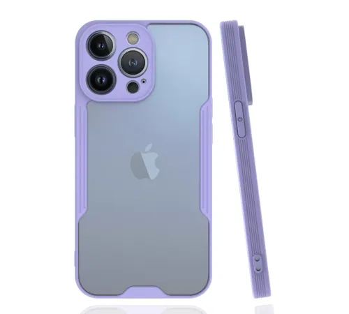 Apple iPhone 14 Pro Kılıf Platin Silikon - Lila