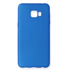 Samsung Galaxy C7 Pro Kılıf First Silikon - Mavi