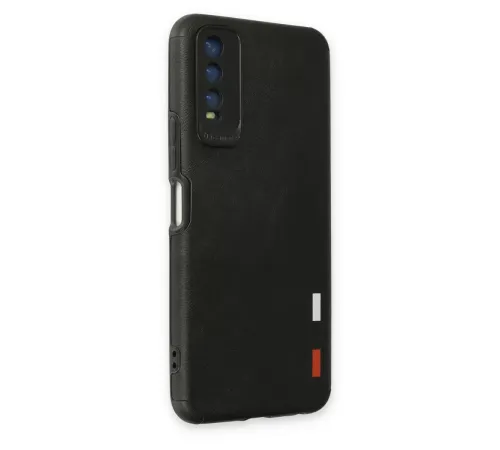 Vivo Y11S Kılıf Loop Deri Silikon - Siyah