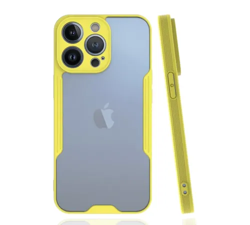 Apple iPhone 14 Pro Max Kılıf Platin Silikon - Sarı