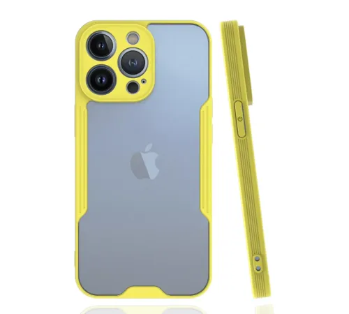 Apple iPhone 14 Pro Max Kılıf Platin Silikon - Sarı
