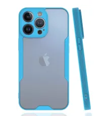 Apple iPhone 14 Pro Max Kılıf Platin Silikon - Mavi