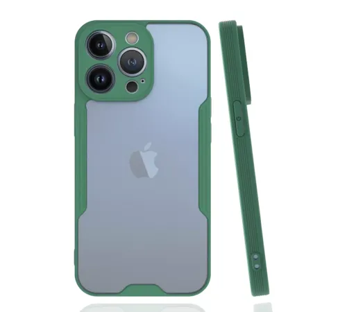 Apple iPhone 14 Pro Max Kılıf Platin Silikon - Yeşil