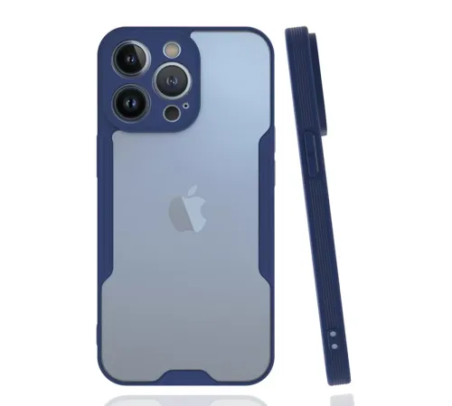 Apple iPhone 14 Pro Max Kılıf Platin Silikon - Lacivert