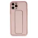 Apple iPhone 11 Pro Kılıf Coco Deri Standlı Kapak - Pembe