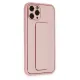 Apple iPhone 11 Pro Max Kılıf Coco Deri Standlı Kapak - Pembe