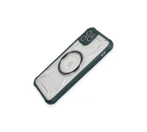 Apple iPhone 11 Pro Max Kılıf Prag Magneticsafe Kapak - Koyu Yeşil