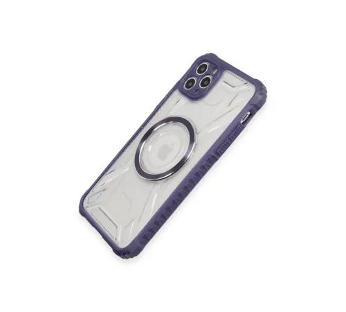 Apple iPhone 11 Pro Max Kılıf Prag Magneticsafe Kapak - Derin Mor