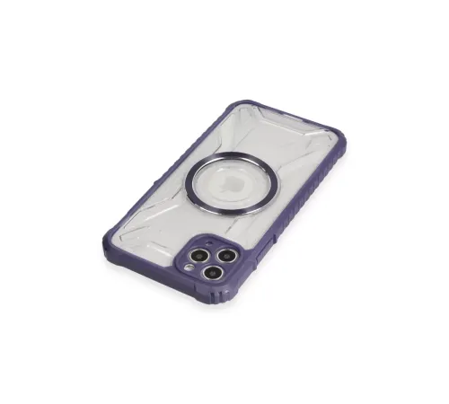 Apple iPhone 11 Pro Max Kılıf Prag Magneticsafe Kapak - Derin Mor