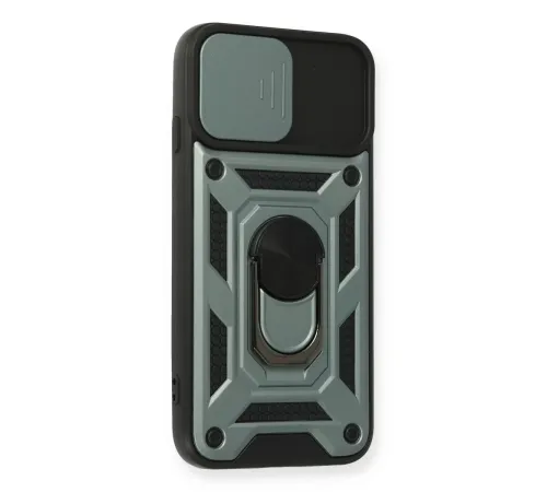 Apple iPhone 6 Kılıf Pars Lens Yüzüklü Silikon - Yeşil