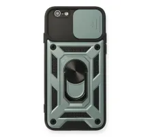 Apple iPhone 6 Kılıf Pars Lens Yüzüklü Silikon - Yeşil