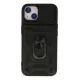 Apple iPhone 14 Kılıf Pars Lens Yüzüklü Silikon - Siyah