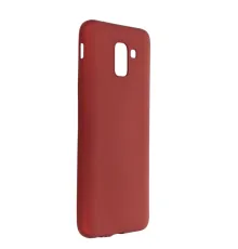 Samsung Galaxy J6 Kılıf First Silikon - Bordo