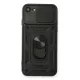 Apple iPhone 7 Kılıf Pars Lens Yüzüklü Silikon - Siyah