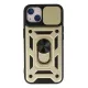 Apple iPhone 14 Kılıf Pars Lens Yüzüklü Silikon - Gold