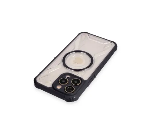 Apple iPhone 12 Pro Kılıf Prag Magneticsafe Kapak - Siyah