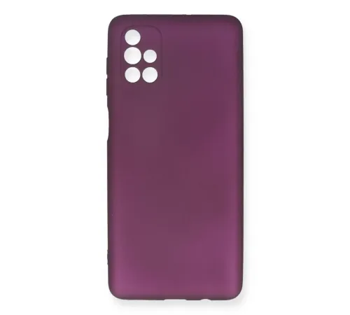 Samsung Galaxy M51 Kılıf First Silikon - Mürdüm