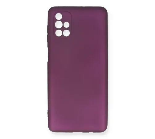 Samsung Galaxy M51 Kılıf First Silikon - Mürdüm