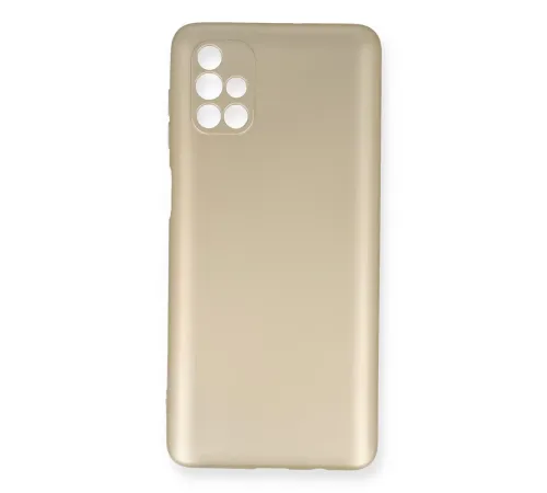 Samsung Galaxy M51 Kılıf First Silikon - Gold