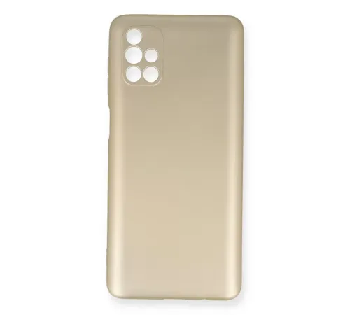 Samsung Galaxy M51 Kılıf First Silikon - Gold