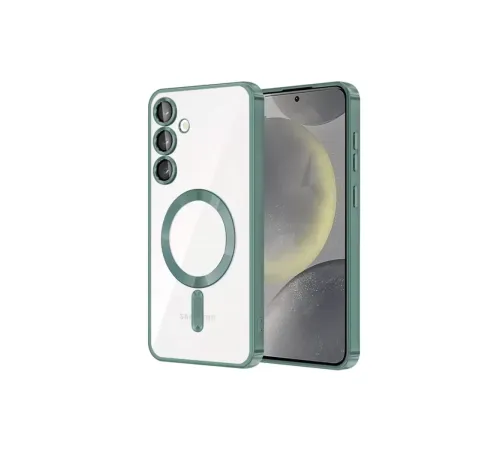 Samsung Galaxy S24 Kılıf Kross Magneticsafe Kapak - Koyu Yeşil