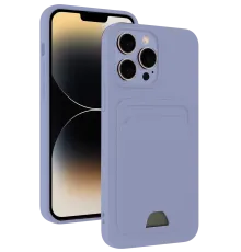 Apple iPhone 13 Pro Max Kılıf Kelvin Kartvizitli Silikon - Lila