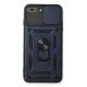 Apple iPhone 7 Plus Kılıf Pars Lens Yüzüklü Silikon - Lacivert