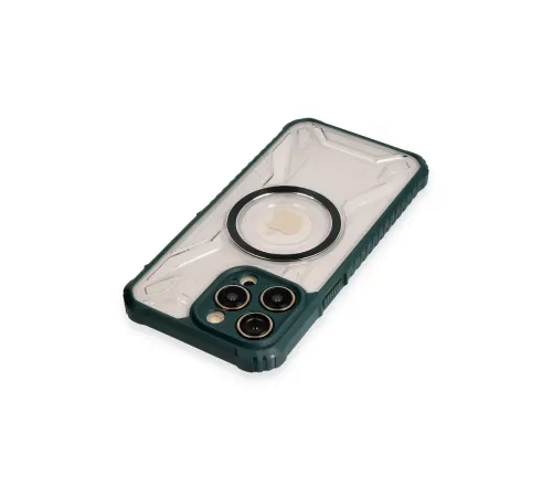Apple iPhone 12 Pro Max Kılıf Prag Magneticsafe Kapak - Koyu Yeşil