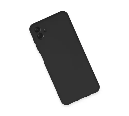 Samsung Galaxy A04E Kılıf Nano içi Kadife Silikon - Siyah