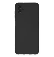 Samsung Galaxy A04E Kılıf Nano içi Kadife Silikon - Siyah