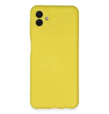 Samsung Galaxy A04E Kılıf Nano içi Kadife Silikon - Sarı
