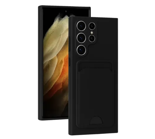 Samsung Galaxy S24 Ultra Kılıf Kelvin Kartvizitli Silikon - Siyah