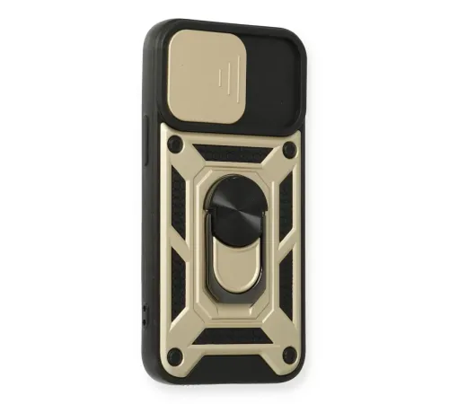 Apple iPhone 11 Kılıf Pars Lens Yüzüklü Silikon - Gold