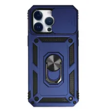 Apple iPhone 14 Pro Kılıf Pars Lens Yüzüklü Silikon - Lacivert