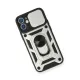 Apple iPhone 11 Kılıf Pars Lens Yüzüklü Silikon - Gümüş