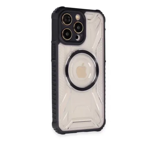 Apple iPhone 13 Pro Kılıf Prag Magneticsafe Kapak - Siyah