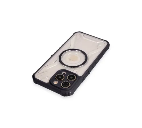 Apple iPhone 13 Pro Kılıf Prag Magneticsafe Kapak - Siyah