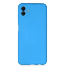 Samsung Galaxy A04E Kılıf Nano içi Kadife Silikon - Mavi
