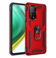 Xiaomi Mi 10T Pro Kılıf Sofya Yüzüklü Silikon Kapak - Kırmızı