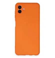 Samsung Galaxy A04E Kılıf Nano içi Kadife Silikon - Turuncu