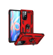 Xiaomi Redmi Note 11T Kılıf Sofya Yüzüklü Silikon Kapak - Kırmızı
