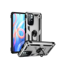 Xiaomi Redmi Note 11T Kılıf Sofya Yüzüklü Silikon Kapak - Gümüş