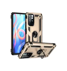 Xiaomi Redmi Note 11T Kılıf Sofya Yüzüklü Silikon Kapak - Gold