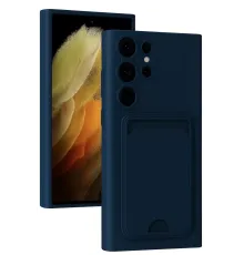 Samsung Galaxy S24 Ultra Kılıf Kelvin Kartvizitli Silikon - Lacivert