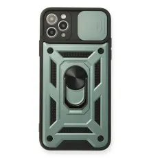 Apple iPhone 11 Pro Kılıf Pars Lens Yüzüklü Silikon - Yeşil