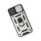 Apple iPhone 11 Pro Kılıf Pars Lens Yüzüklü Silikon - Gümüş