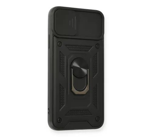 Apple iPhone 11 Pro Max Kılıf Pars Lens Yüzüklü Silikon - Siyah