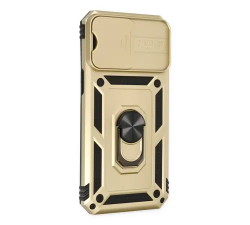 Apple iPhone 14 Pro Max Kılıf Pars Lens Yüzüklü Silikon - Gold